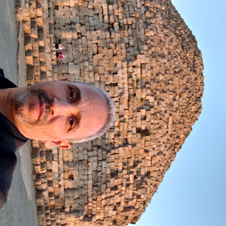 Professor Lakhdar Benbouzid at Tomb of the Numidian King Juba II and his wife Cleopatra Selene, circa 40 BC.
