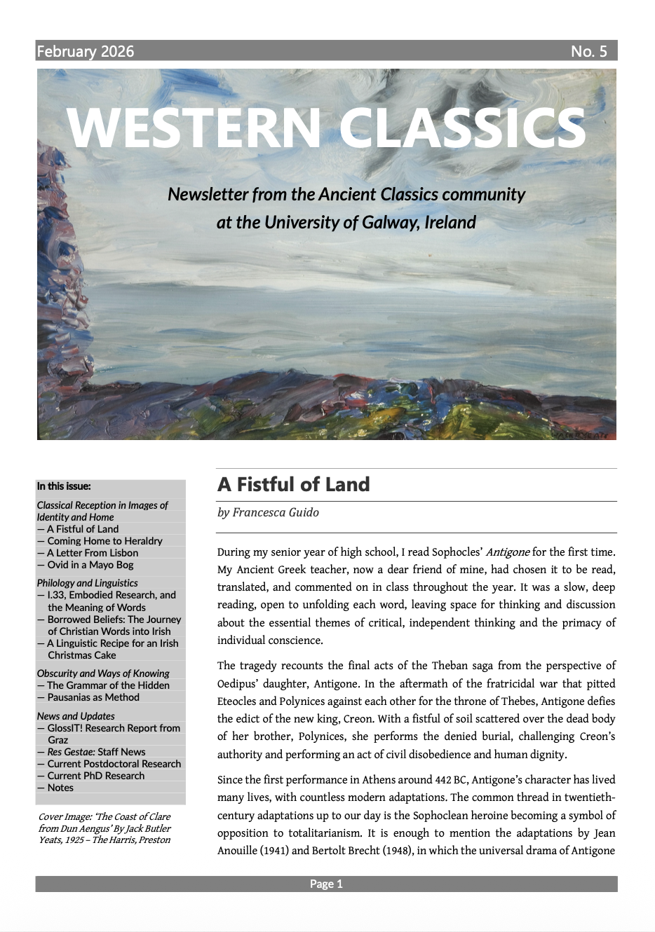 Western Classics, volume five, front page