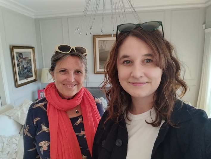 Monika with Claudia Pi&ntilde;eiro