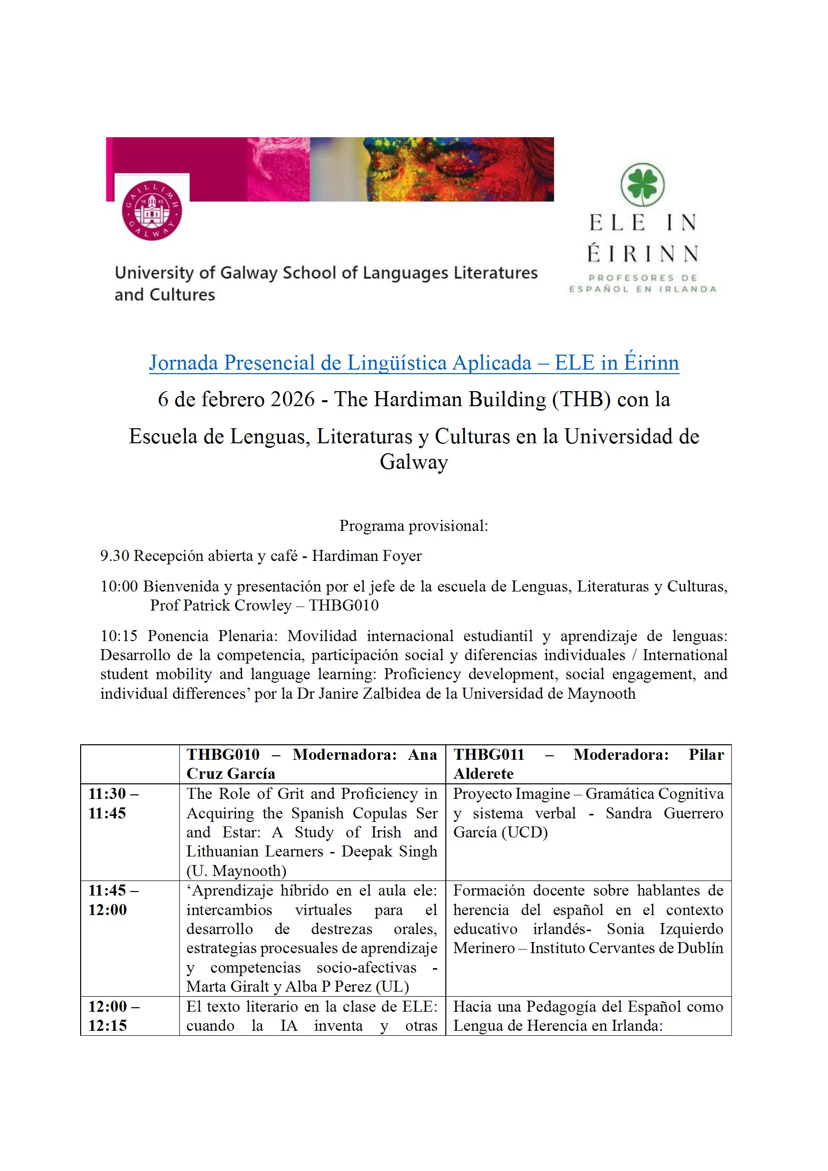 ELE in Éirinn Program - 1