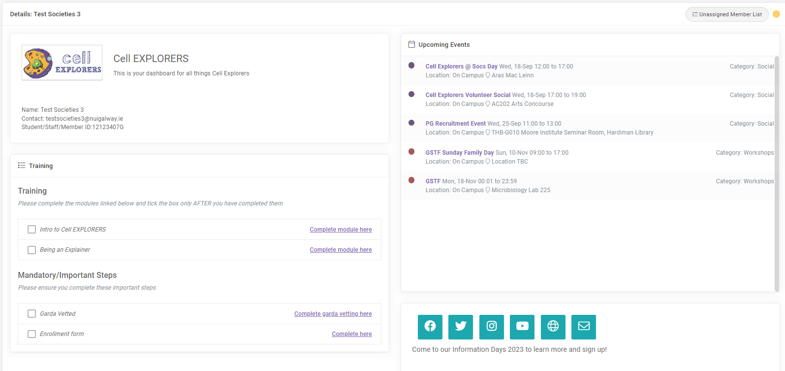 CE dashboard