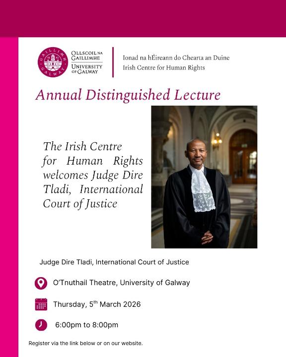 Annual Distinguished Lecture: Judge Dire Tladi, International Court of Justice