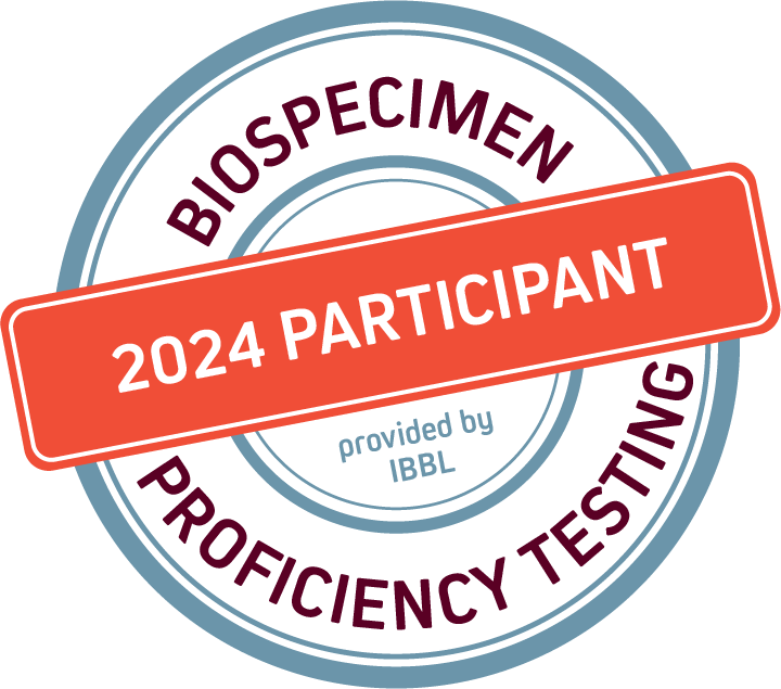 Biobank proficiency testing logo 2024