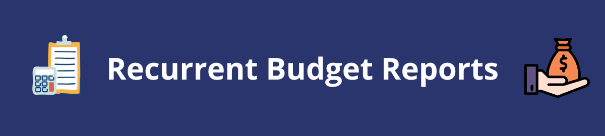 Banner for budget reports