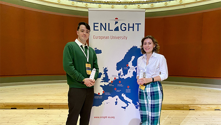 Adam Mullins, SP&Eacute;IR - SU Pantry - Students&rsquo; Union, and María José Hun, Active* Champions 