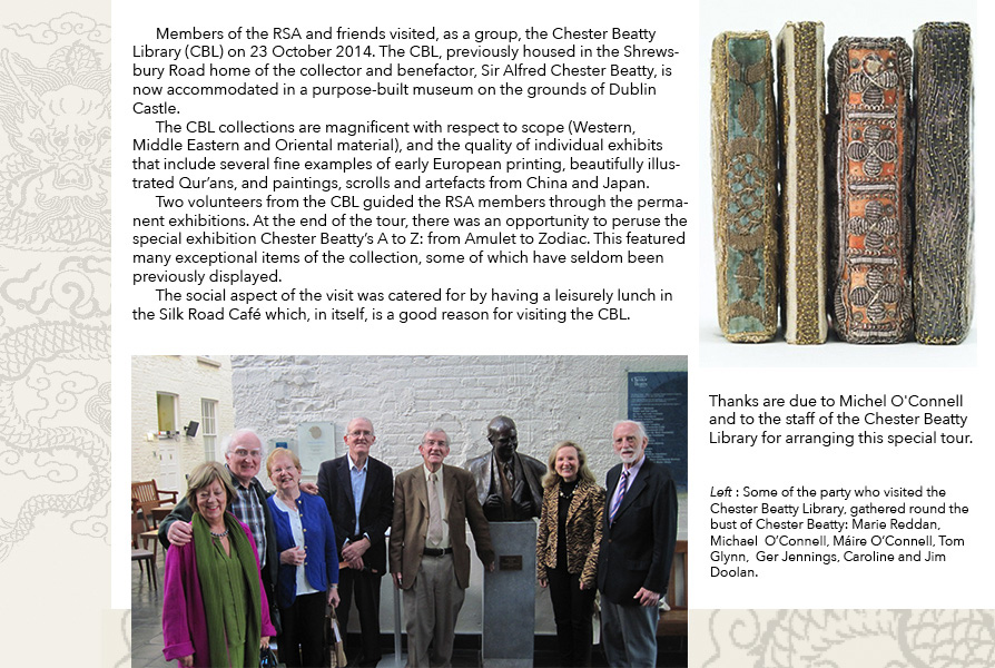Composite image & text, RSA group in Chester Beatty Library