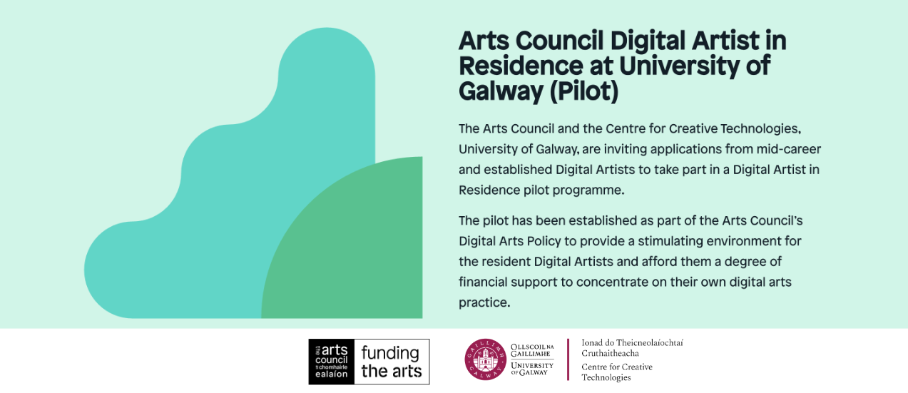 Arts Council Digital Artist in Residence Banner