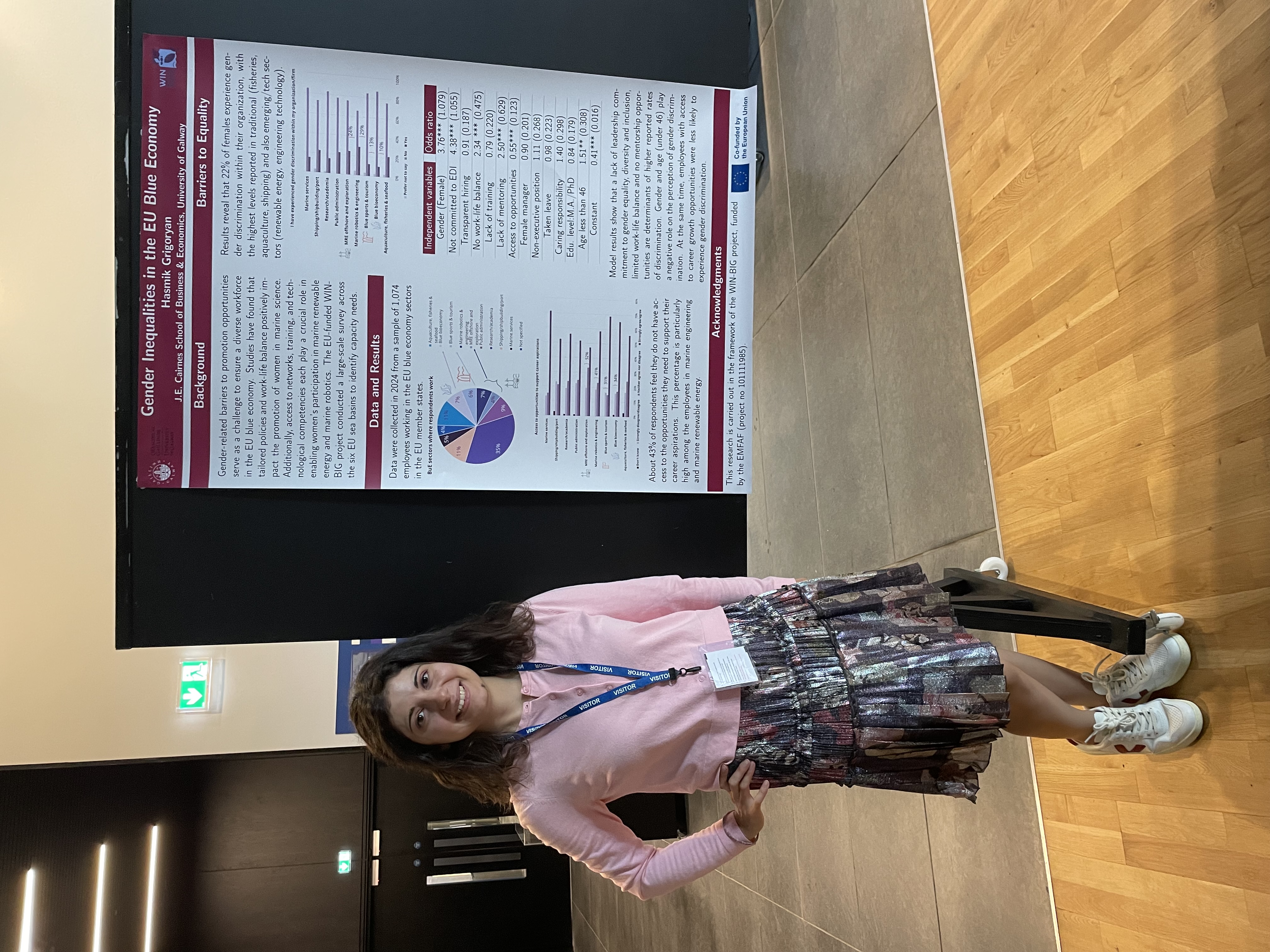 Dr Hasmik Grigoryan at Diversity, Economics, and Society conference in the Central Bank of Ireland