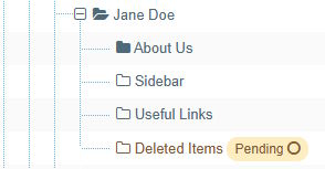 The sidebar subsection, as it appears in the site structure