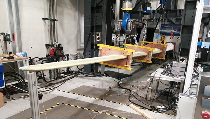 Structural testing during the LEAPWind project at NUI Galway. Photo: NUI Galway