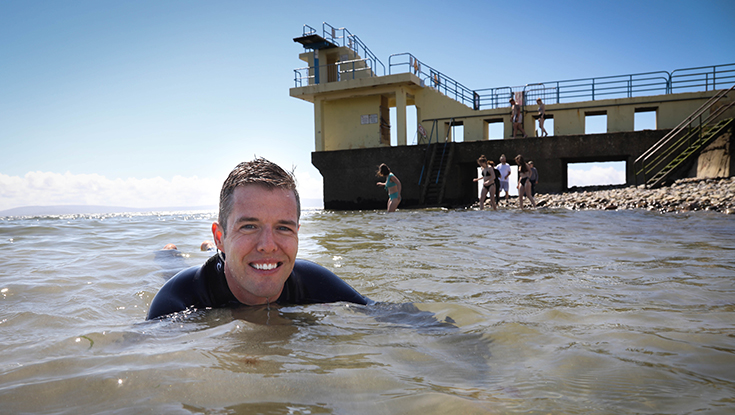 Dr Liam Burke, Co-Investigator on the PIER project at Blackrock in Salthill, Galway City.