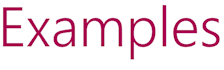 Examples