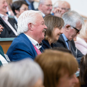 side capture of attendees in audience